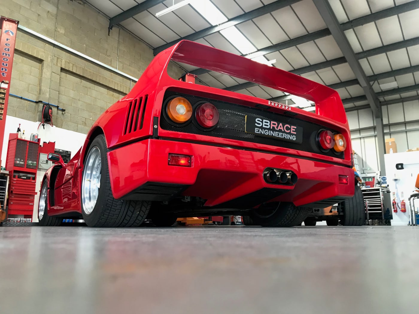 Ferrari F40 servicing.. First car sale at new premises.